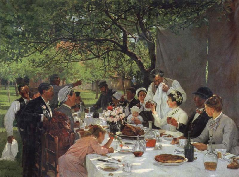 Albert Auguste Fourie The wedding meal in Yport Germany oil painting art